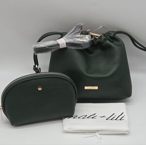 Mali + Lili Lola Crossbody/Bucket and Makeup Bag Duo